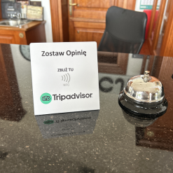 Stojak Opinii Tripadvisor NFC biały